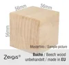 Holzwürfel quadratisch Buche massiv  56x56x56 mm Produktbild-Vorschau 2