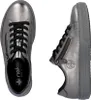 A top-down and side view of a pair of silver sneakers. Náhled obrázku produktu