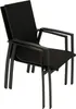 A black outdoor chair is shown against a white background. Produktbild-Vorschau