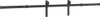 A black sliding door hardware set is displayed horizontally against a white background. Produktbild-Vorschau