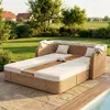 Polyrattan Sonneninsel 192x160cm mit klappbarem Sonnendach Produktbild-Vorschau 4