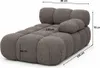 Kaiser Möbel Chaiselongue modular, Bouclé-Stoff Abriamo, Produktbild-Vorschau 5