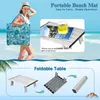 KOMFOTTEU 2er Set Strandmatte mit Tisch, Kopfkissen & Produktbild-Vorschau 5