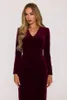 BeWear Sukienka damska midi Eosne M889 bordowy XL Podgląd zdjęcia produktu 8