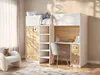 Hochbett mit Kleiderschrank & Schreibtisch - 90 x 190 cm - Produktbild-Vorschau 2