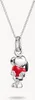 A close-up studio shot of a Snoopy necklace with a red heart. Produktbild-Vorschau