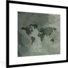 MuchoWow® MuchoWow® Gerahmtes Poster Weltkarte - Grau - Produktbild-Vorschau 1
