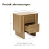 Nachttisch Modern mit 2 Schubladen, Eichenfarben, Produktbild-Vorschau 2