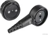A black 12V power connector and its socket are shown against a white background. Anteprima dell’immagine prodotto