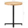 vidaXL Tavolo da bistrot rotondo Ø60x75 cm Legno di mango Anteprima dell’immagine prodotto 5