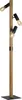 A floor lamp with a wooden pole and three black adjustable spotlights. Produktbild-Vorschau