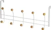 A white over-the-door hook rack with wooden knobs. Produktbild-Vorschau