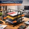 BigDean : porte-documents en métal à 3 compartiments pour Voir les images du produit 3