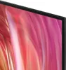 A close-up view of the corner of a television screen displaying a colorful abstract image. Produktbild-Vorschau