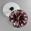 Wanduhr - Rund - Glasuhr - Blumenstrauß Künstlerisch Blume Produktbild-Vorschau 2