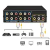 E32C 4*Weg Audio Video RCA AV Switch Selector Box Splitter Produktbild-Vorschau 6