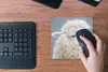 MuchoWow® Mauspad Mousepad Alpaka - Wolle - Weiß 20x20 cm - Produktbild-Vorschau 4