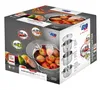The image shows the packaging of a fruit juicer, with illustrations of fruits and the product itself. Produktbild-Vorschau