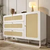 Flieks Kommode Wohnzimmerschrank Rattan mit 3 Schubladen Produktbild-Vorschau 1