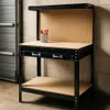 Banco da lavoro Wiltec 1200 x 600 x 1600 mm con parete Anteprima dell’immagine prodotto 4