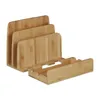 3 tlg. Schreibtisch Organizer Set Bambus, Karteikasten zum Produktbild-Vorschau 6