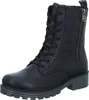 A black lace-up boot with a side zipper. Produktbild-Vorschau