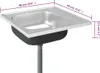 vidaXL Set di lavelli con scolapiatti argento 600x600x155 Anteprima dell’immagine prodotto 12
