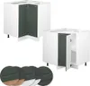 Eckunterschrank Vicco Fame-Line Grün-Gold Landhaus 80.5 cm Produktbild-Vorschau 6