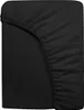 A close-up of a black fitted sheet. Náhled obrázku produktu
