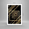 Poster - Poster ohne Rahmen - Abstraktion Quadrat Gold - Produktbild-Vorschau 4