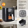 ZMH Heißluftfritteuse xxl 6L Airfryer Schwarz Einzelkorb Produktbild-Vorschau 3