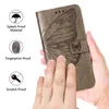 Galaxy S23 Ultra Hülle, Schmetterling Prägung Flip Leder Produktbild-Vorschau 6