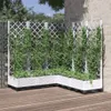 vidaXL Sadzarka z kratką Biała 120x120x121,5 cm PP Podgląd zdjęcia produktu 2
