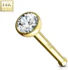 Autiga® Nasen-Piercing 14 Karat 585 Echtgold Stecker Produktbild-Vorschau 2