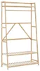 vidaXL Kledingrek met planken, 110x40x180 cm, bamboe Productafbeelding-voorbeeld 7