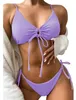 Zweiteiliger Badeanzug - Bikini - mit Rüschen - trägerloses Produktbild-Vorschau 1