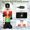 An inflatable nutcracker soldier with accessories shown in inset images. Produktbild-Vorschau