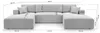 AX LIVING Beige Sofa U Form mit Schlaffunktion – Catea U Produktbild-Vorschau 7