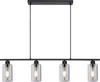 Globo Lighting závěsné svítidlo kovové černé matné, 4x E27 Náhled obrázku produktu 2