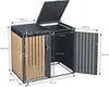 ML-Design 3-košový box na 3 koše 240L 200x80x116,3 cm Náhled obrázku produktu 8