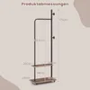 Wieszak na ubrania COSTWAY na kółkach, drążek na ubrania z Podgląd zdjęcia produktu 3