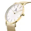 Alienwork Damen Herren Armbanduhr Quarz gold mit Metall Produktbild-Vorschau 2