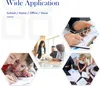 Collage of images showing different applications of a product, including children studying, a business meeting, and someone using a calculator. Produktbild-Vorschau