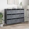 vidaXL Sideboard Anthrazit 135x39x103,5 cm Kaltgewalzter Produktbild-Vorschau 3