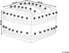BELIANI Taburet béžový bavlněný 50 x 50 x 35 cm EPS Náhled obrázku produktu 3