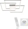 A modern LED ceiling lamp with a remote control and a color temperature indicator. Anteprima dell’immagine prodotto
