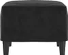 vidaXL Poggiapiedi Nero 60x50x41 cm Velluto Anteprima dell’immagine prodotto 4