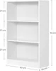 Knihovna VASAGLE, volně stojící, se 3 přihrádkami, výškově Náhled obrázku produktu 2
