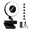CkeyiN 4K Webcam mit Ringlicht PC Kamera Streaming Kamera Produktbild-Vorschau 1