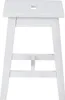 A white wooden stool on a white background. Produktbild-Vorschau